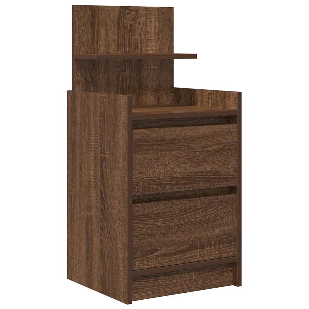Tables de chevet avec 2 tiroirs 2 pcs chêne marron 38x34x80 cm - XIOS
