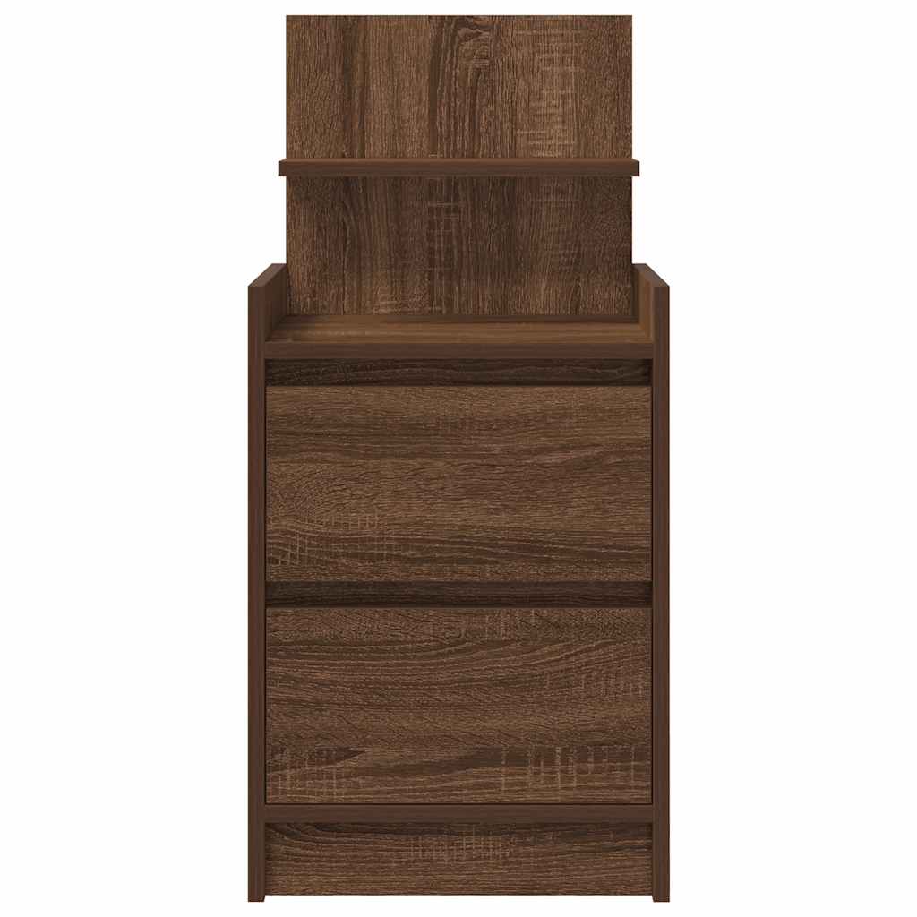 Tables de chevet avec 2 tiroirs 2 pcs chêne marron 38x34x80 cm - XIOS