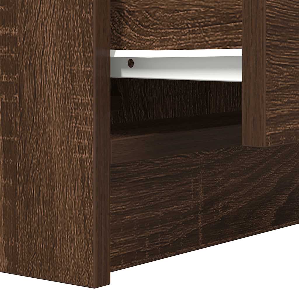 Tables de chevet avec 2 tiroirs 2 pcs chêne marron 38x34x80 cm - XIOS