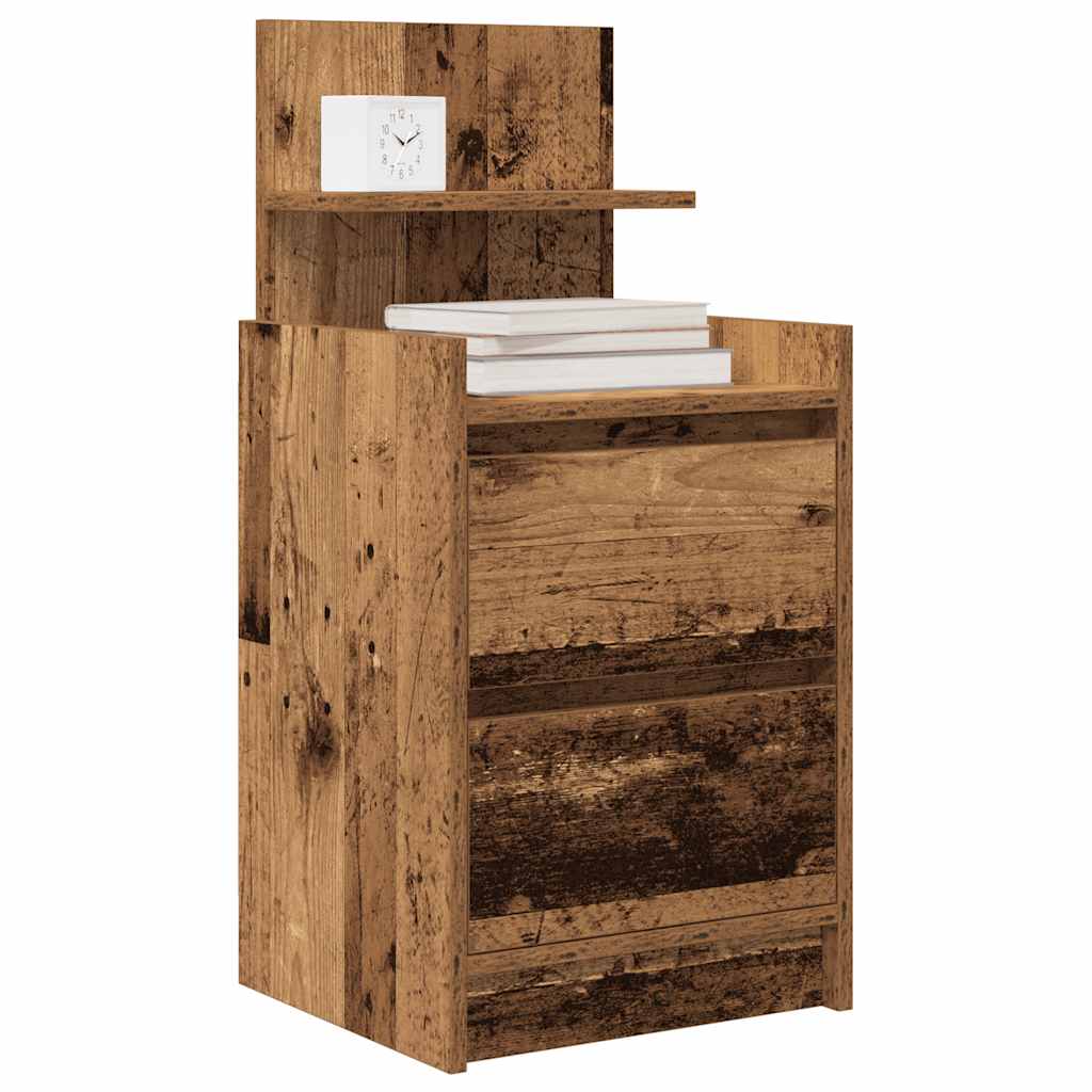 Tables de chevet avec 2 tiroirs 2 pcs vieux bois 38x34x80 cm - XIOS