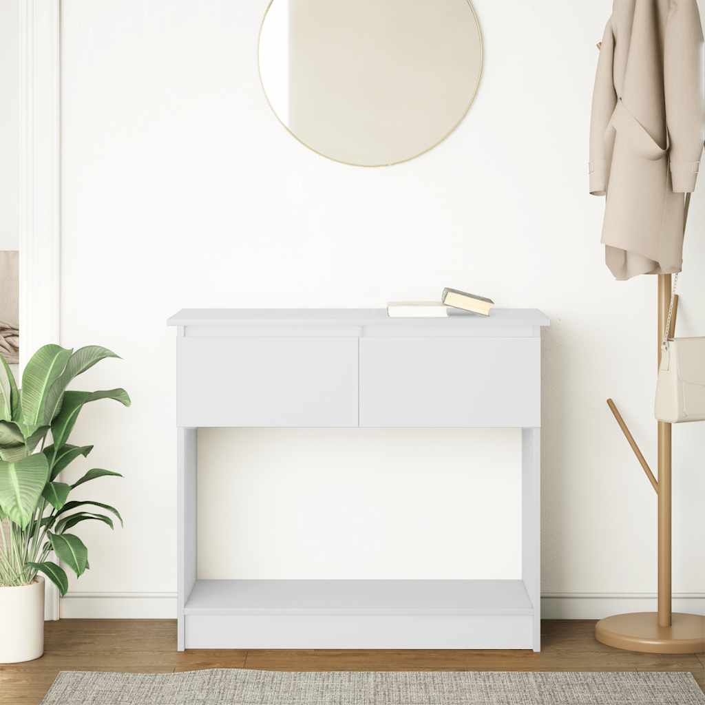 Table console avec tiroirs blanc 85,5x38,5x74,5 cm - XIOS
