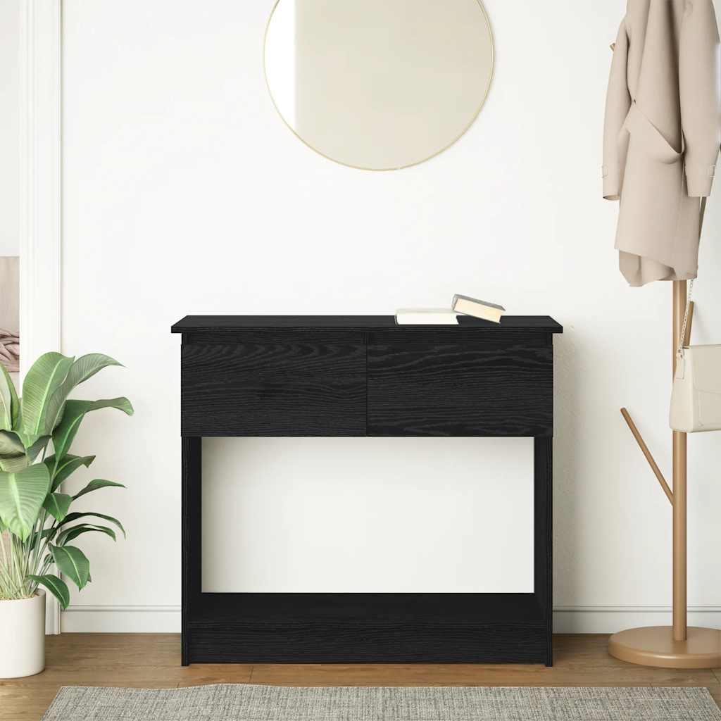 Table console avec tiroirs noir 85,5x38,5x74,5 cm - XIOS