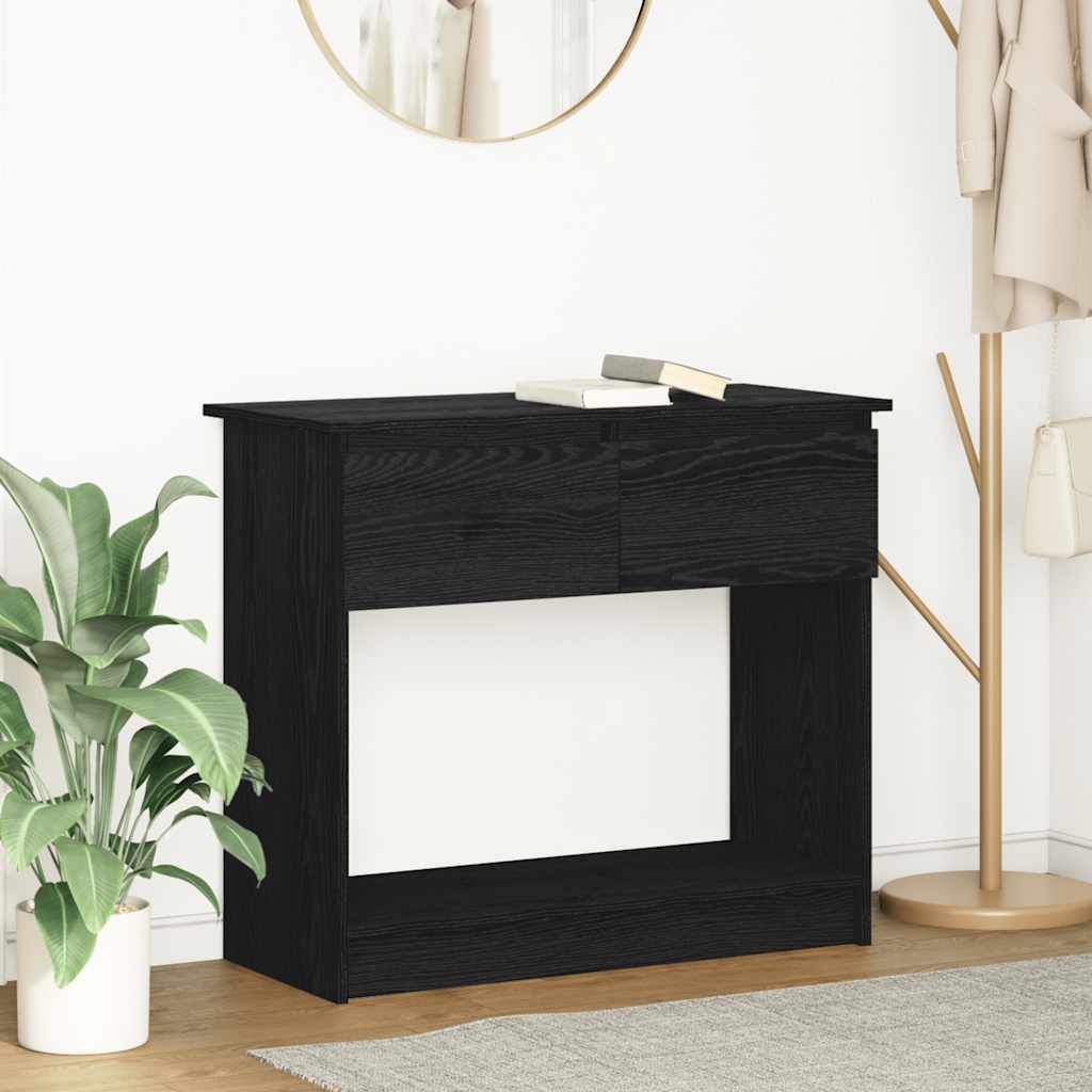 Table console avec tiroirs noir 85,5x38,5x74,5 cm - XIOS