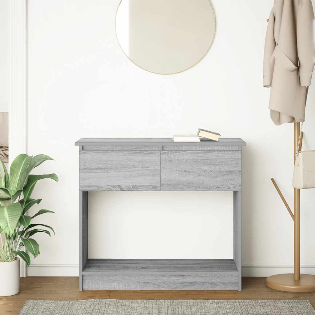 Table console avec tiroirs sonoma gris 85,5x38,5x74,5 cm - XIOS