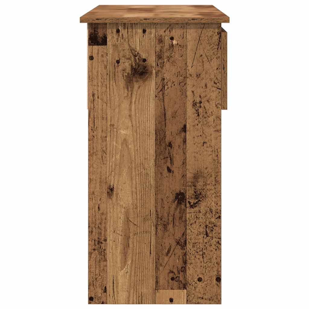 Table console avec tiroirs vieux bois 85,5x38,5x74,5 cm - XIOS