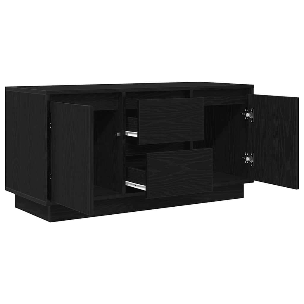 Meuble TV avec lumières LED chêne noir 100x41x50 cm - XIOS