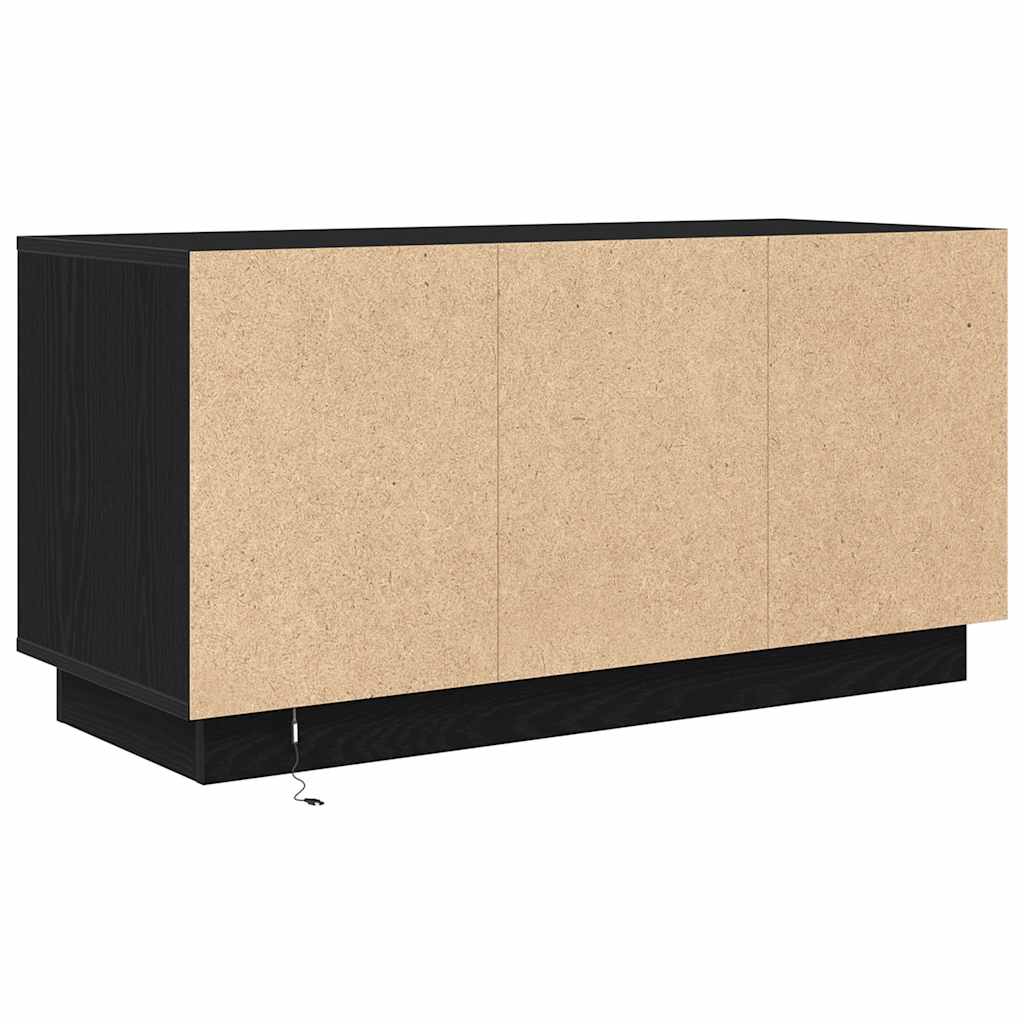 Meuble TV avec lumières LED chêne noir 100x41x50 cm - XIOS