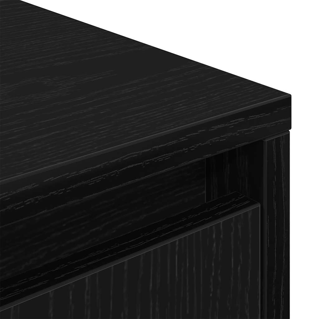 Meuble TV avec lumières LED chêne noir 100x41x50 cm - XIOS