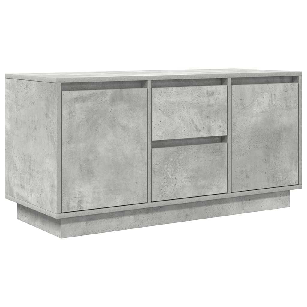 Meuble TV avec lumières LED gris béton 100x41x50 cm - XIOS