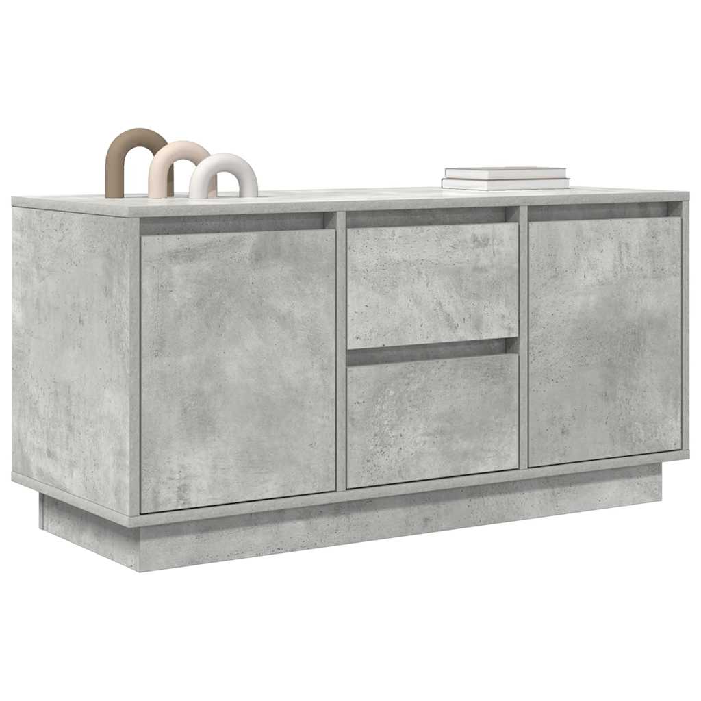 Meuble TV avec lumières LED gris béton 100x41x50 cm - XIOS