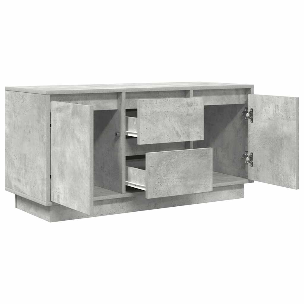 Meuble TV avec lumières LED gris béton 100x41x50 cm - XIOS