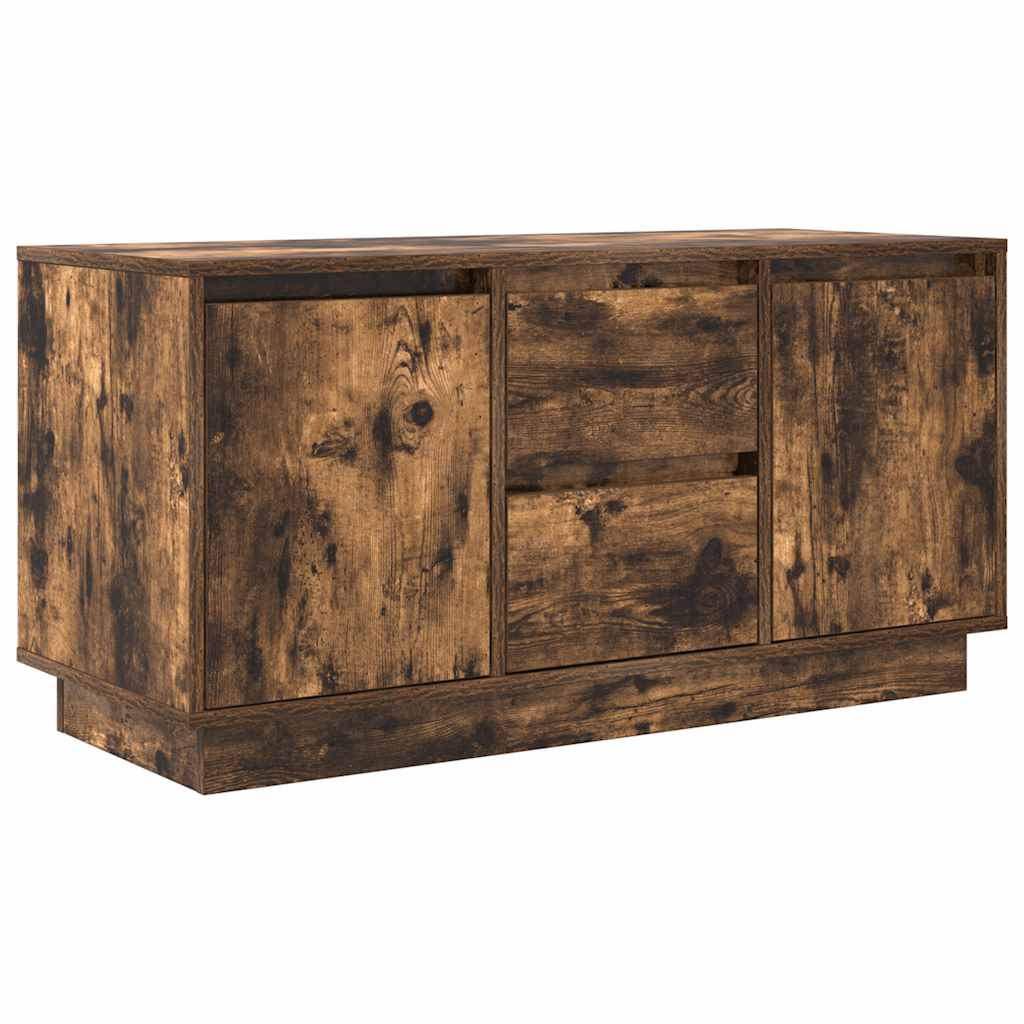 Meuble TV avec lumières LED chêne fumé 100x41x50 cm - XIOS