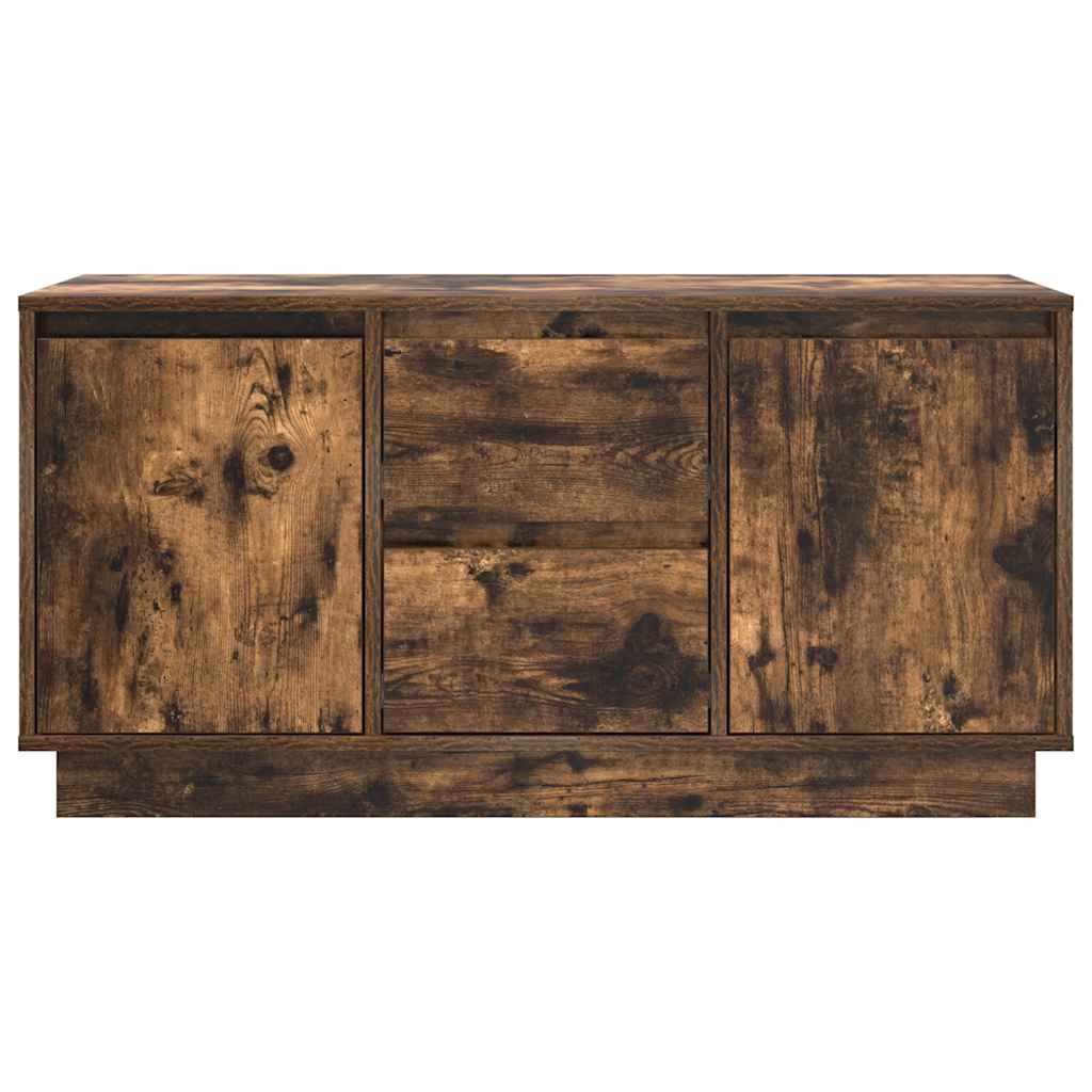 Meuble TV avec lumières LED chêne fumé 100x41x50 cm - XIOS