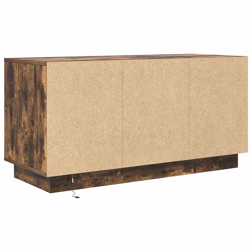 Meuble TV avec lumières LED chêne fumé 100x41x50 cm - XIOS