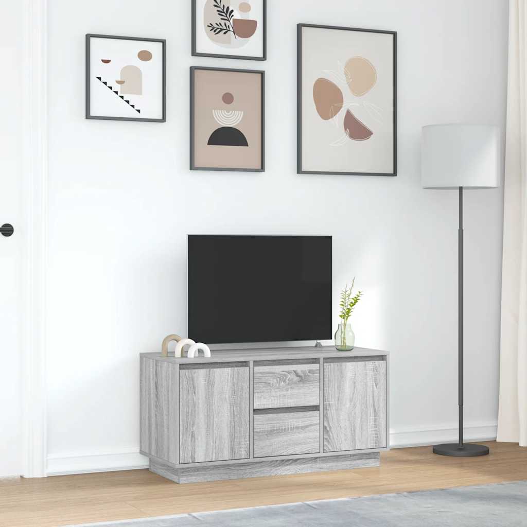 Meuble TV avec lumières LED sonoma gris 100x41x50 cm - XIOS