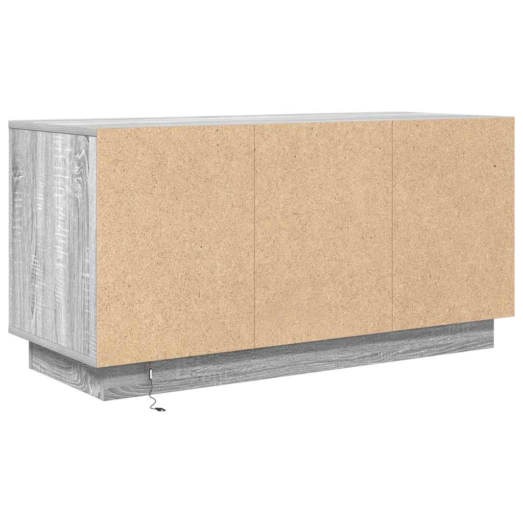 Meuble TV avec lumières LED sonoma gris 100x41x50 cm - XIOS