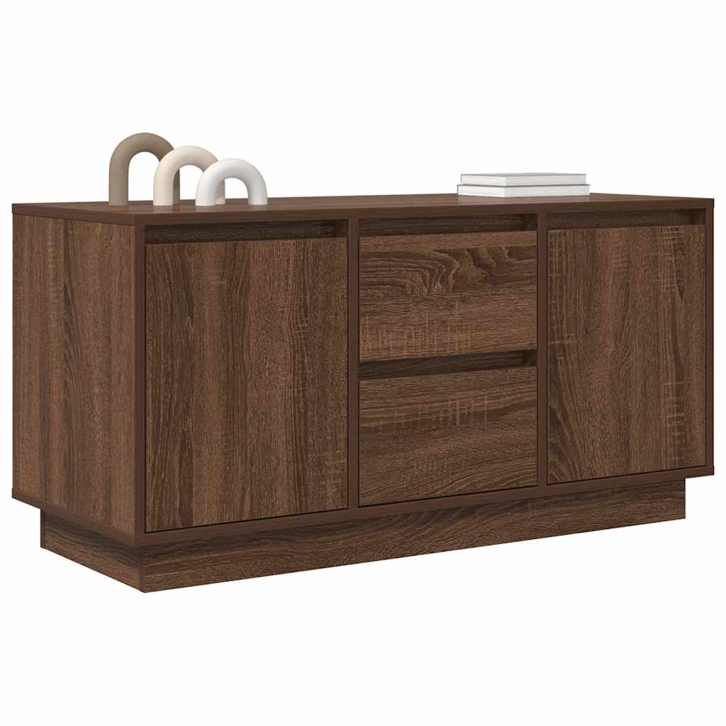 Meuble TV avec lumières LED chêne marron 100x41x50 cm - XIOS