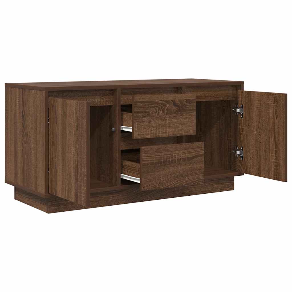Meuble TV avec lumières LED chêne marron 100x41x50 cm - XIOS