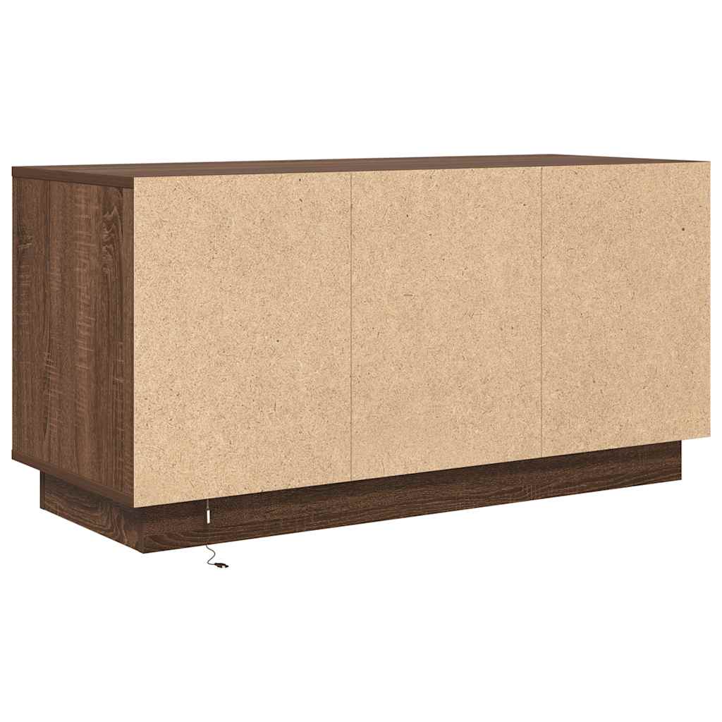 Meuble TV avec lumières LED chêne marron 100x41x50 cm - XIOS