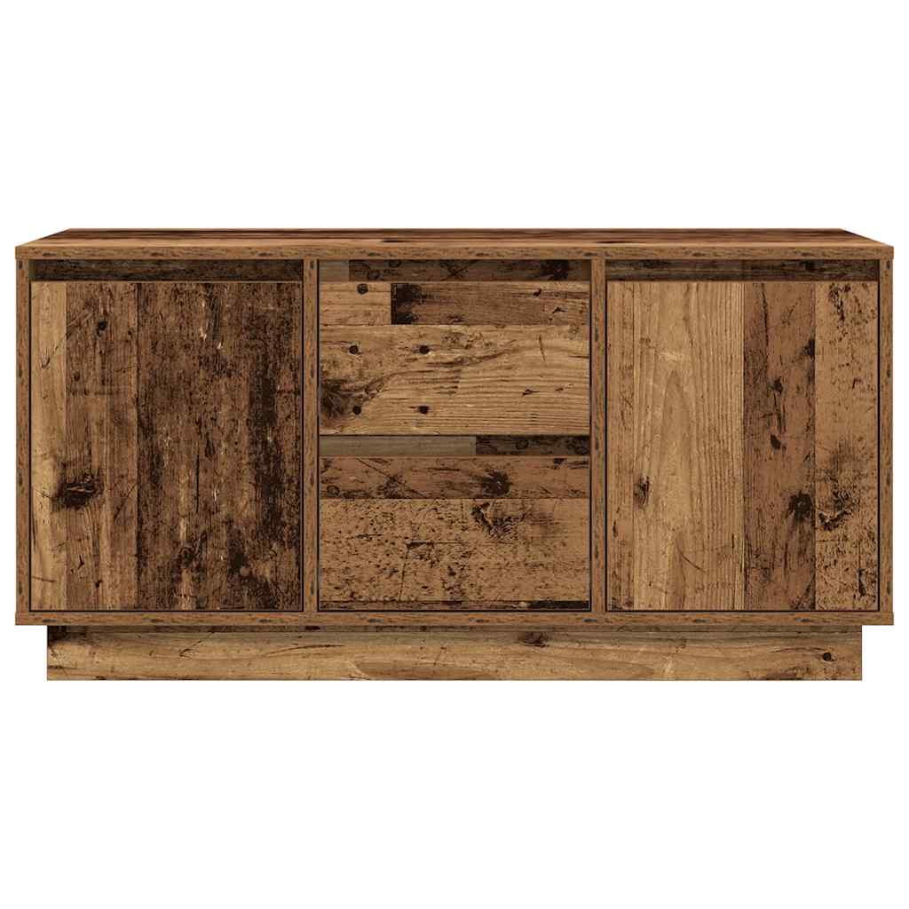 Meuble TV avec éclairage LED vieux bois 100x41x50 cm - XIOS