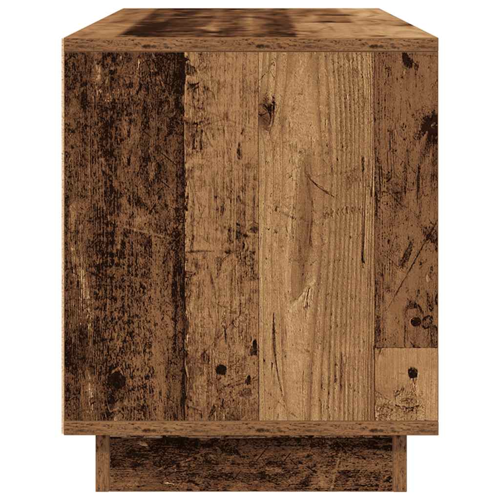Meuble TV avec éclairage LED vieux bois 100x41x50 cm - XIOS
