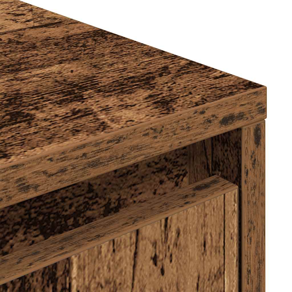 Meuble TV avec éclairage LED vieux bois 100x41x50 cm - XIOS