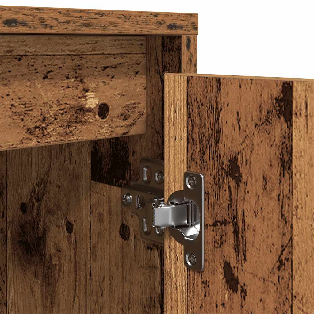 Meuble TV avec éclairage LED vieux bois 100x41x50 cm - XIOS