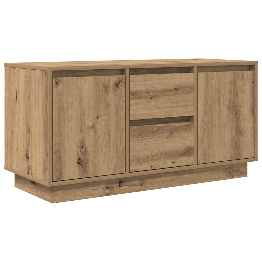 Meuble TV avec éclairages LED chêne artisanal 100x41x50 cm - XIOS