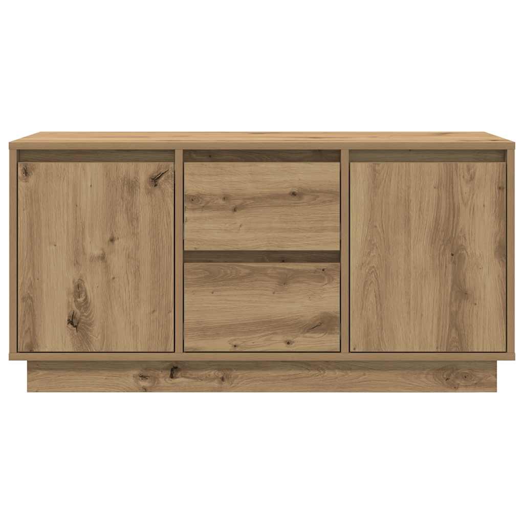 Meuble TV avec éclairages LED chêne artisanal 100x41x50 cm - XIOS