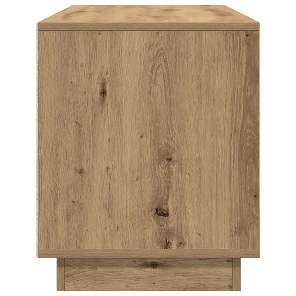 Meuble TV avec éclairages LED chêne artisanal 100x41x50 cm - XIOS
