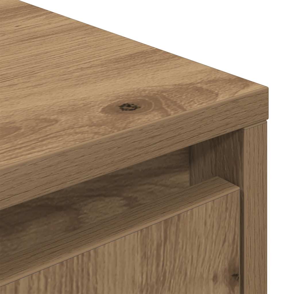Meuble TV avec éclairages LED chêne artisanal 100x41x50 cm - XIOS