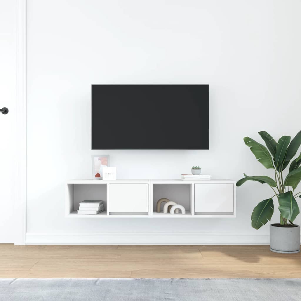 Meubles TV 2 pcs blanc 60x31x25,5 cm bois d'ingénierie - XIOS