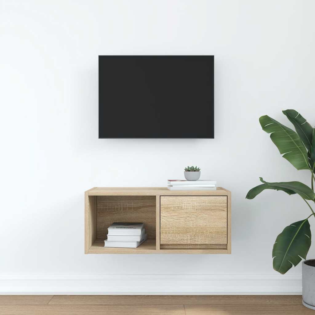 Meuble TV chêne sonoma 60x31x25,5 cm bois d'ingénierie - XIOS