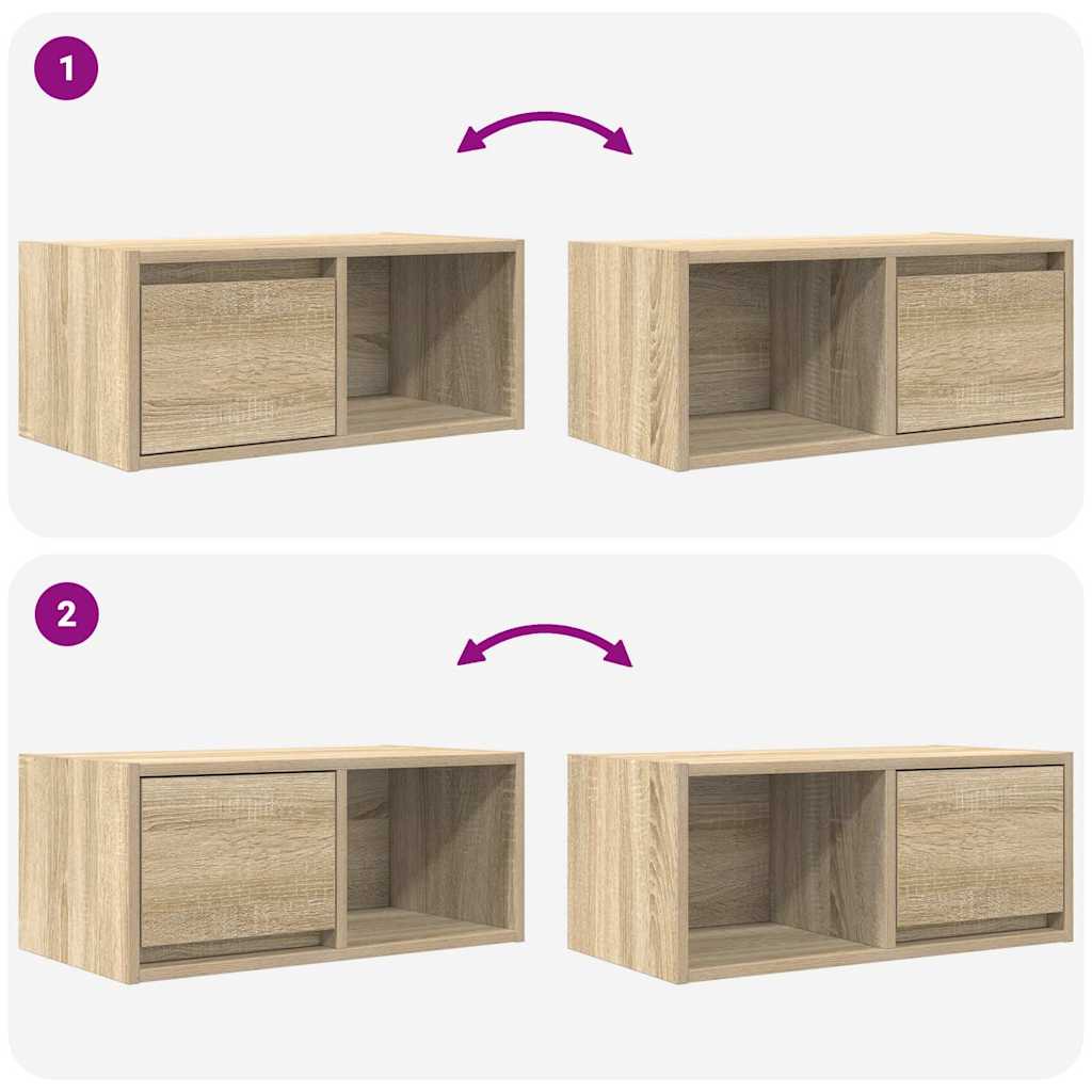 Meuble TV chêne sonoma 60x31x25,5 cm bois d'ingénierie - XIOS