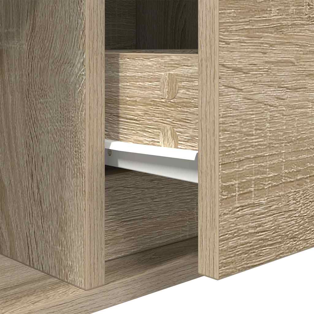 Meubles TV 2 pcs chêne sonoma 60x31x25,5 cm bois d'ingénierie - XIOS