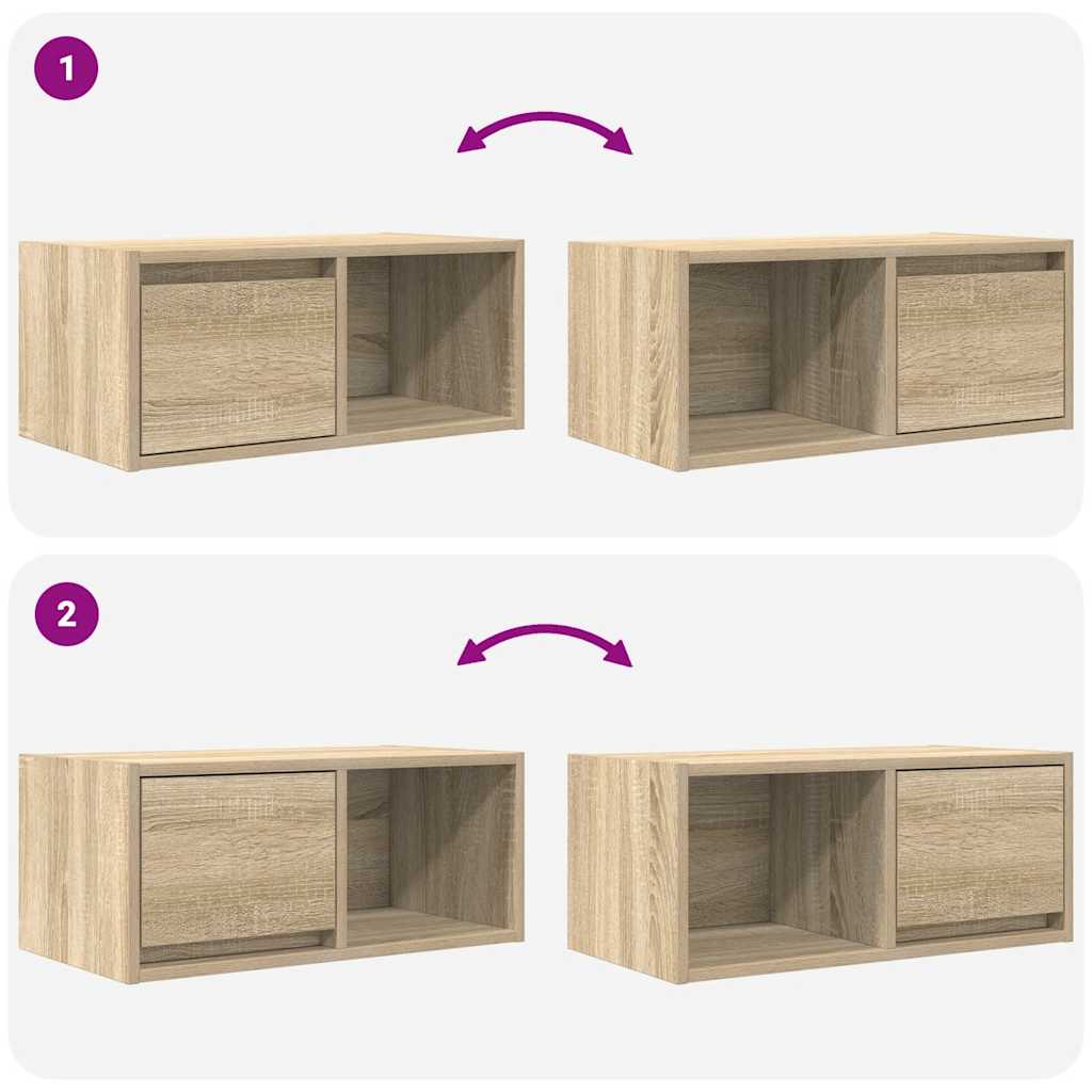 Meubles TV 2 pcs chêne sonoma 60x31x25,5 cm bois d'ingénierie - XIOS