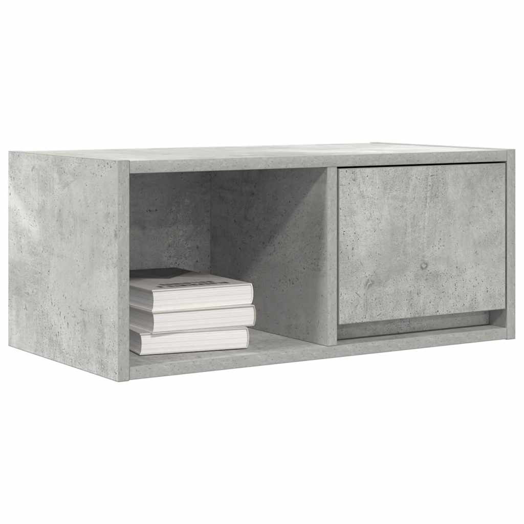 Meuble TV gris béton 60x31x25,5 cm bois d'ingénierie - XIOS
