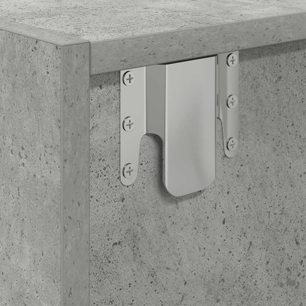 Meuble TV gris béton 60x31x25,5 cm bois d'ingénierie - XIOS