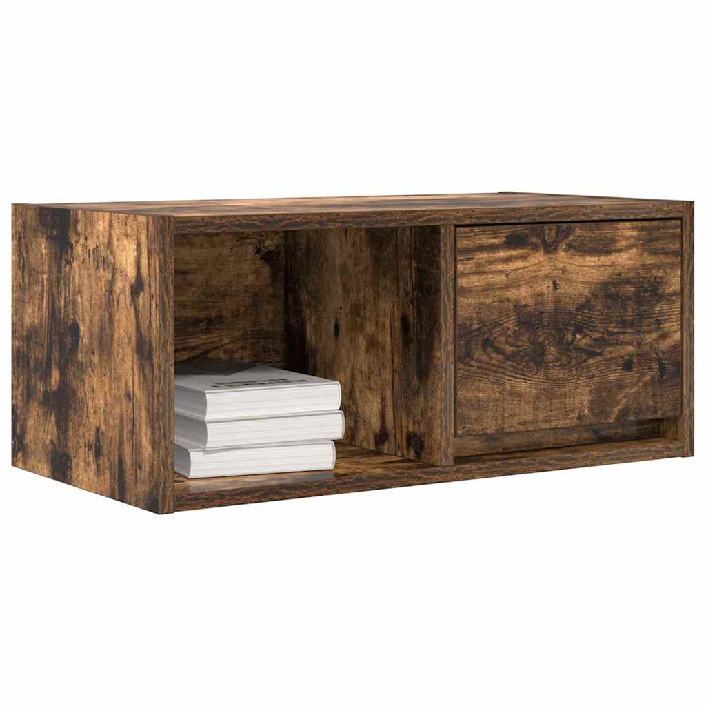 Meuble TV chêne fumé 60x31x25,5 cm bois d'ingénierie - XIOS