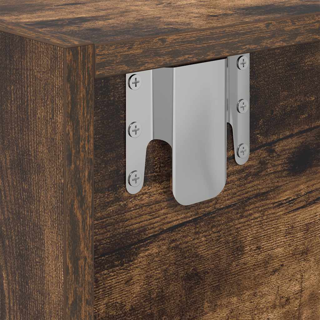 Meuble TV chêne fumé 60x31x25,5 cm bois d'ingénierie - XIOS