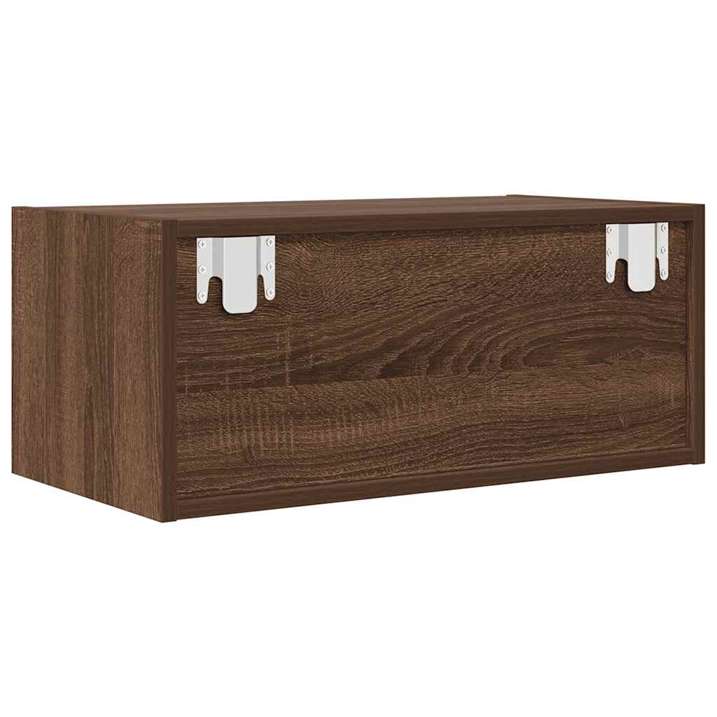 Meuble TV chêne marron 60x31x25,5 cm bois d'ingénierie - XIOS