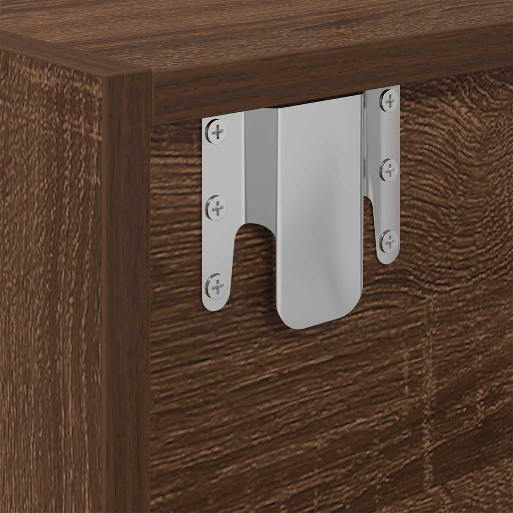 Meuble TV chêne marron 60x31x25,5 cm bois d'ingénierie - XIOS
