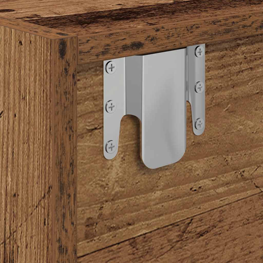 Meuble TV vieux bois 60x31x25,5 cm bois d'ingénierie - XIOS