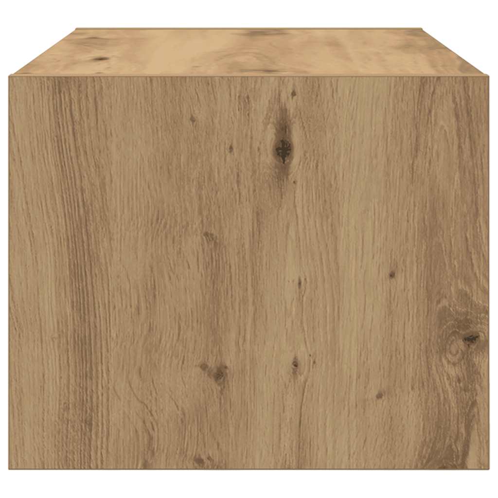 Meuble TV chêne artisanal 60x31x25,5 cm bois d'ingénierie - XIOS