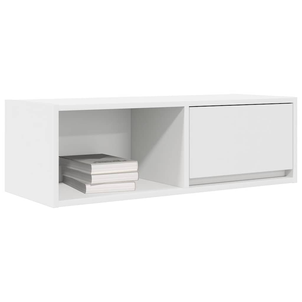 Meuble TV blanc 80x31x25,5 cm bois d'ingénierie - XIOS