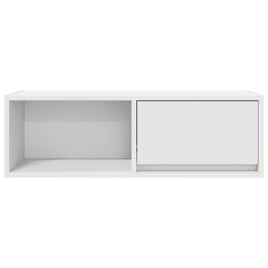 Meuble TV blanc 80x31x25,5 cm bois d'ingénierie - XIOS