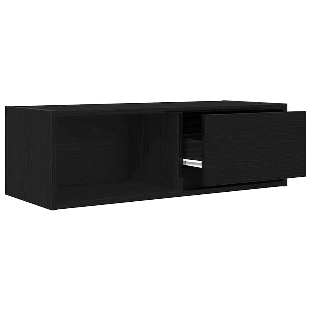 Meuble TV 2 pcs chêne noir 80x31x25,5 cm bois d'ingénierie - XIOS