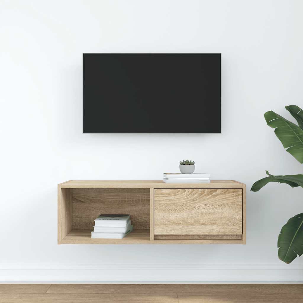 Meuble TV chêne sonoma 80x31x25,5 cm bois d'ingénierie - XIOS