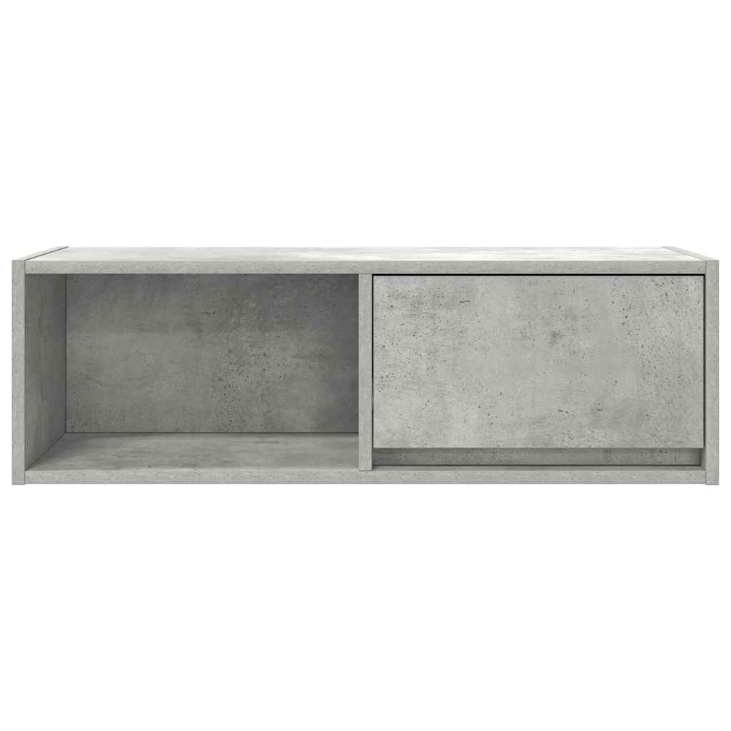 Meuble TV gris béton 80x31x25,5 cm bois d'ingénierie - XIOS