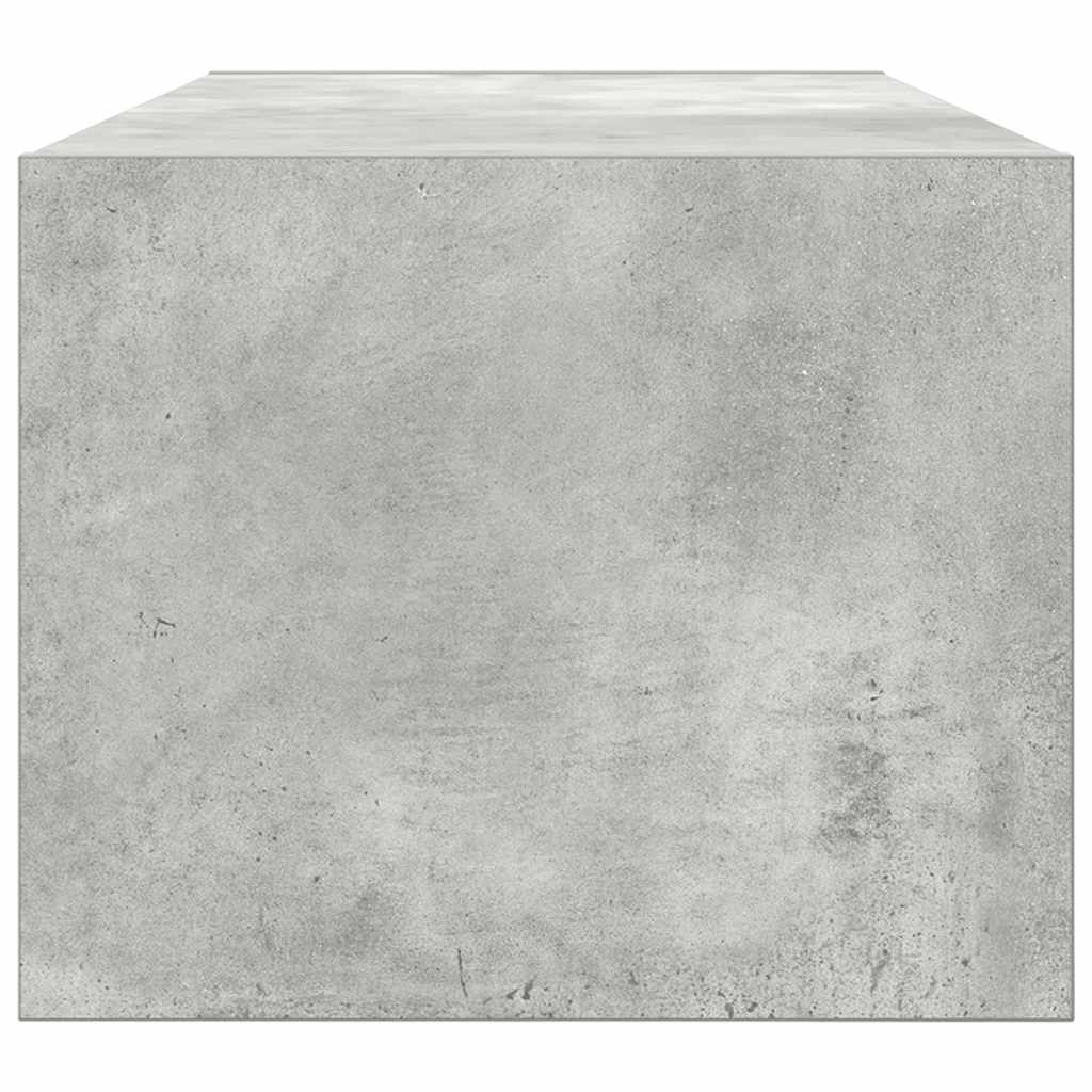 Meuble TV gris béton 80x31x25,5 cm bois d'ingénierie - XIOS